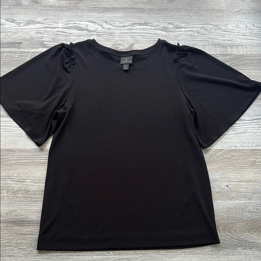 Worthington Black Short Sleeve Tee Classic Style sizes small
